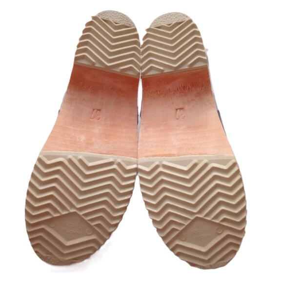 Swedish Cape Clogs White Leather Wooden Mules Shoes Slip On Stylish Size US 6.5 - Picture 5 of 10